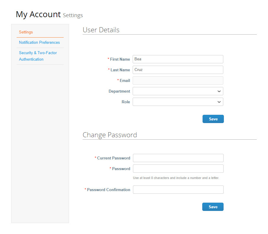 Account Settings