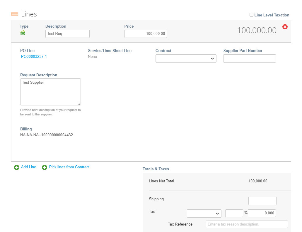 Edit Purchase Order Lines