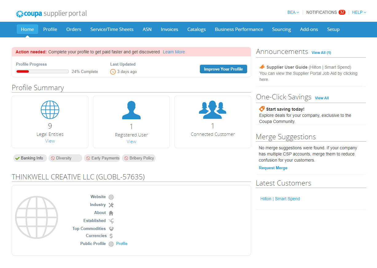 Supplier Portal Overview