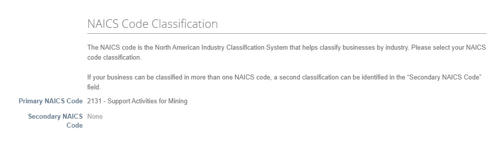 NACIS Code