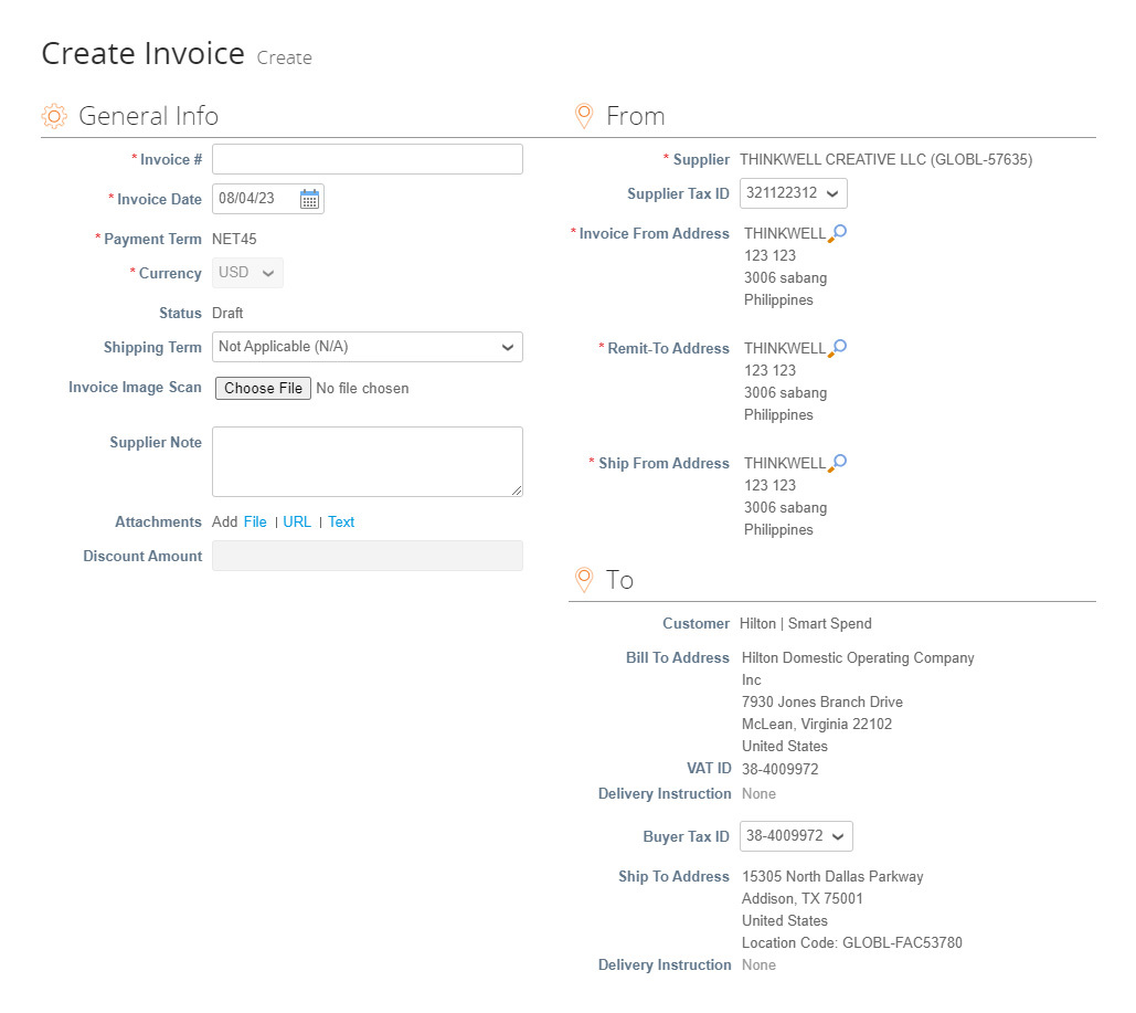 General Information and Form Fields